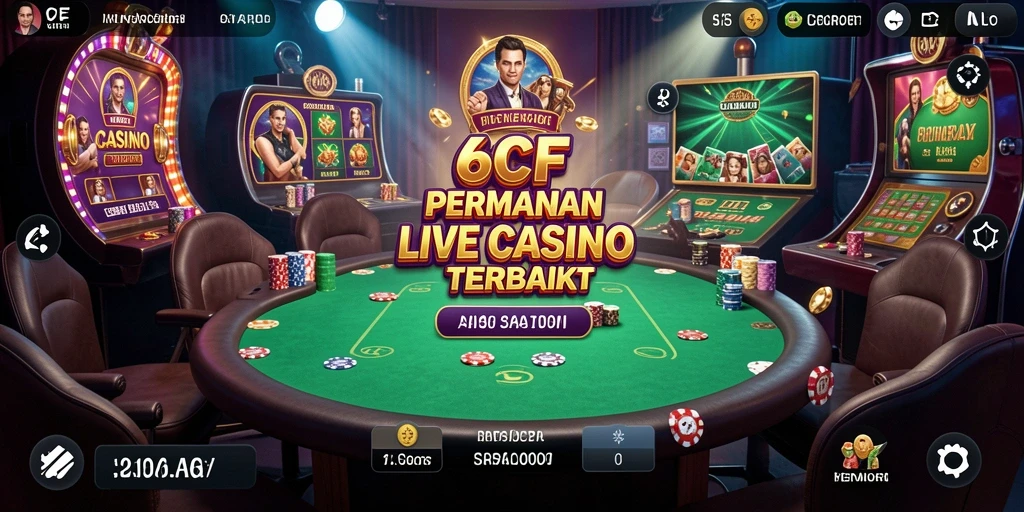 Tampilan gameplay Live Casino yang menarik di 6CF.