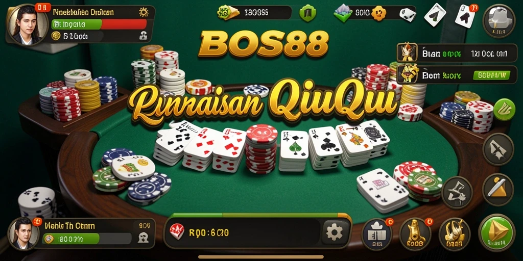 Tampilan permainan QiuQiu yang seru dan menantang di BOS88.