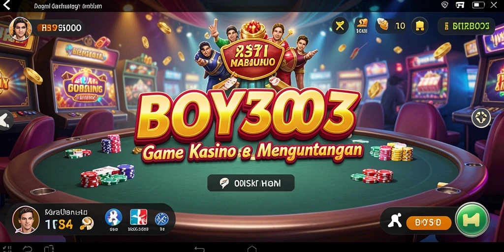 Screenshot utama BOY303 menampilkan gameplay Kasino yang seru dan mendebarkan.