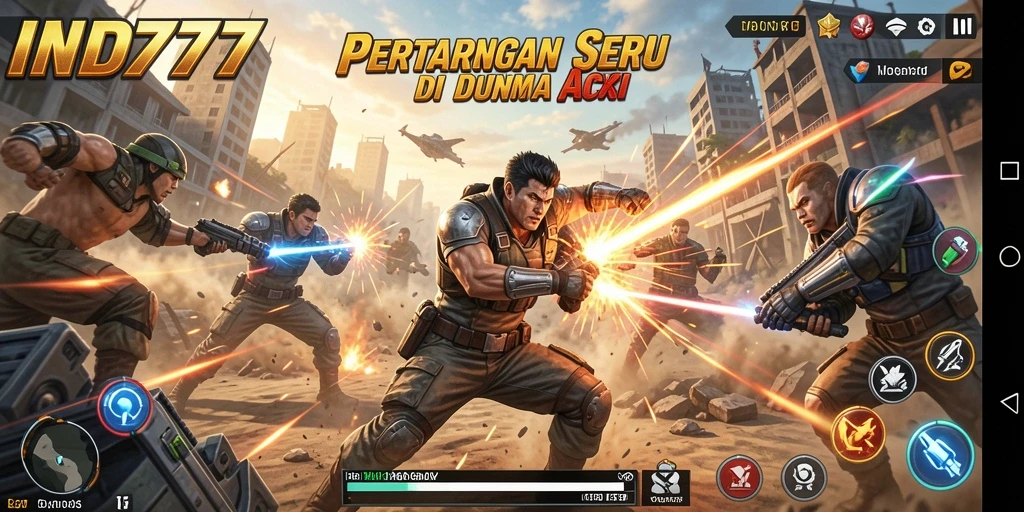 Tangkapan layar gameplay IND777 menampilkan aksi pertarungan yang seru dan mendebarkan.