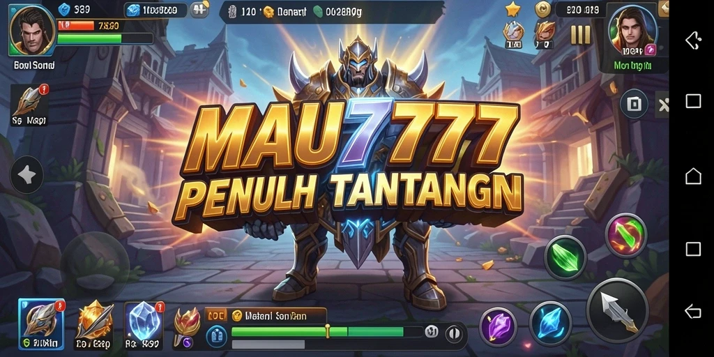 Screenshot gameplay MAU777 menampilkan aksi pertempuran strategi.