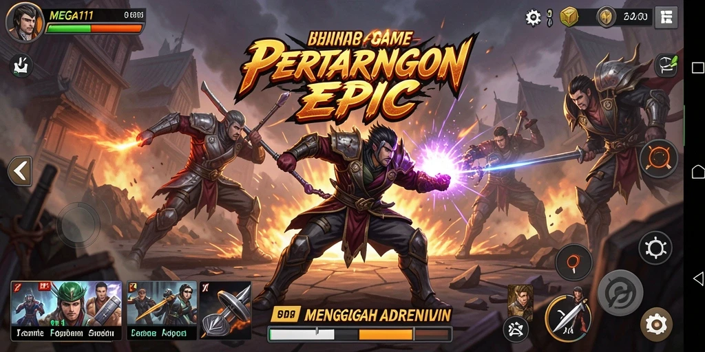 Tampilan aksi pertarungan epik dalam MEGA111.