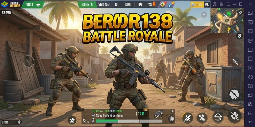 Gameplay seru OBOR138 dalam pertempuran Battle Royale.