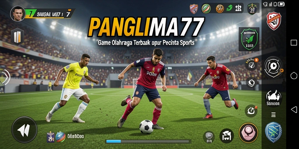 Tampilan gameplay seru dari PANGLIMA77 yang menggugah semangat olahraga.