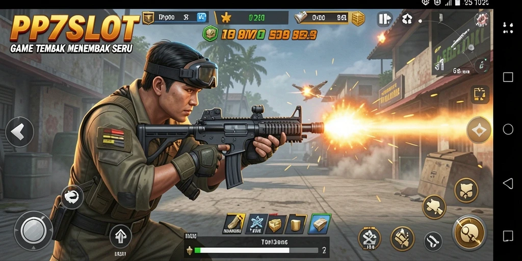 Tampilan gameplay seru dari PP7SLOT dengan aksi menembak yang mendebarkan.